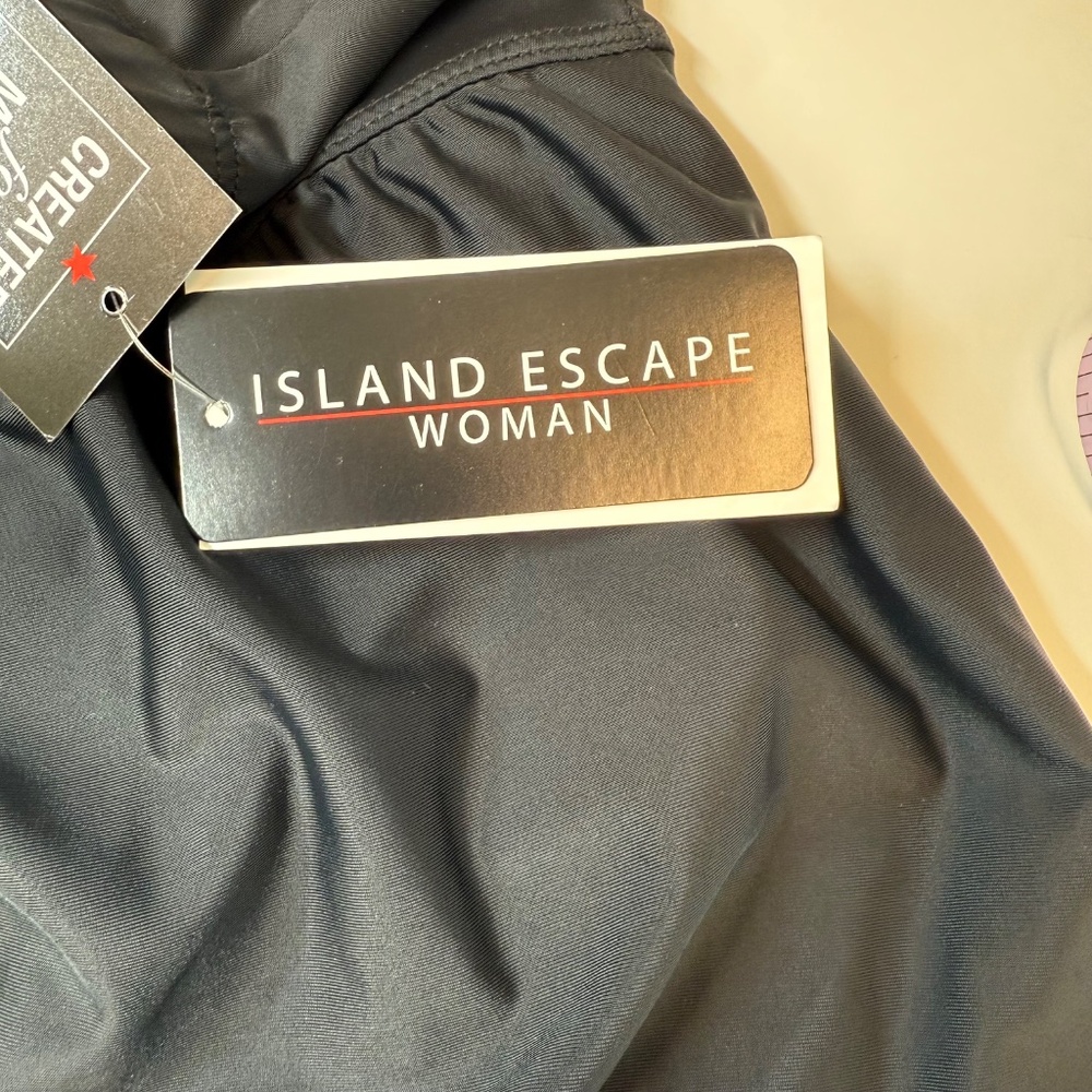 Island Escape Womens La Palma High Waist Tummy Control Swim Skirt NWT 18W - Picture 4 of 5
